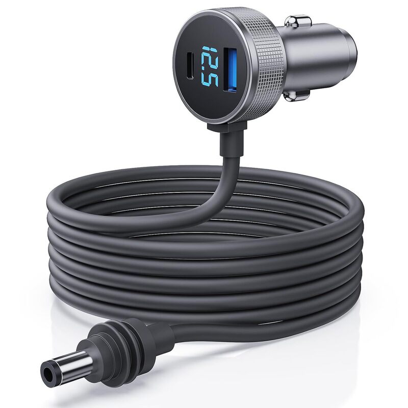 Amazon's Fourth-Generation Digital Display Car Charger Cigarette Lighter High-Power Three-Purpose Waterproof Dc Power Car Charger