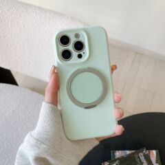 360 ° 回転ブラケットはアップル16pro携帯ケースiPhone15液体シリコン磁気吸引全包転倒防止を適用している