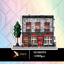 砖悦66054城市街景建筑复古酒馆酒吧兼容乐高积木模型摆件玩具