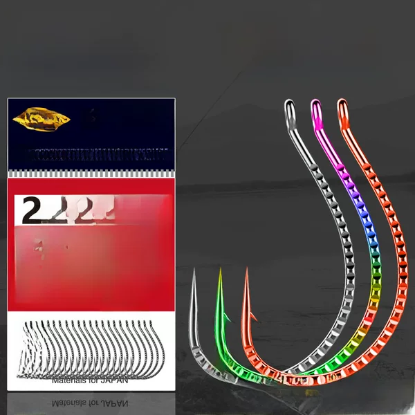 Bag Kirin Luya Inverted Fishing Hook 8003 Fish Hook Shrimp Hook Loach Mandarin Fish Bass Sea Fishing Soft Bait Soft Insect Hook