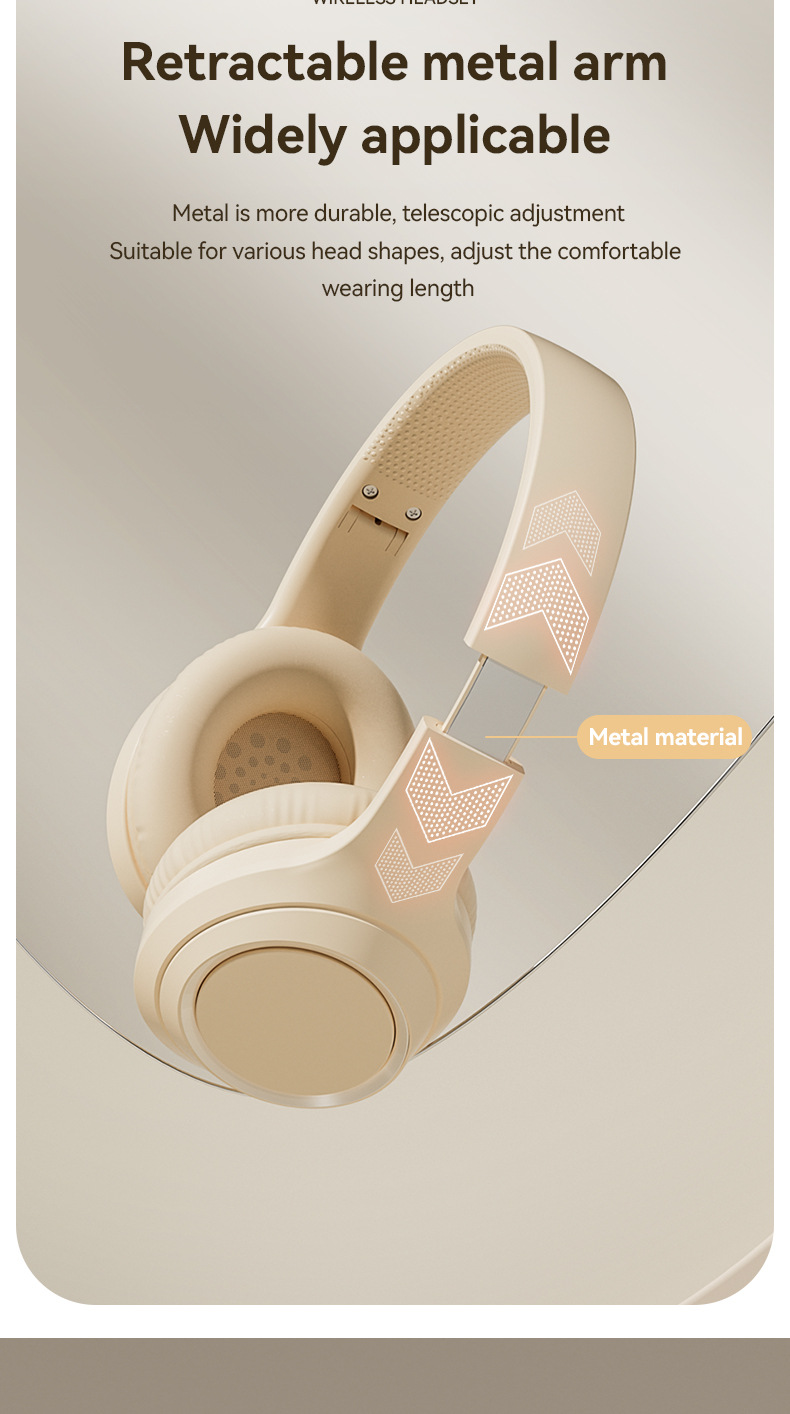Wireless Bluetooth headset with long battery life, solid color plug-in earphones, mobile phones, Android tablets,_voghion.com