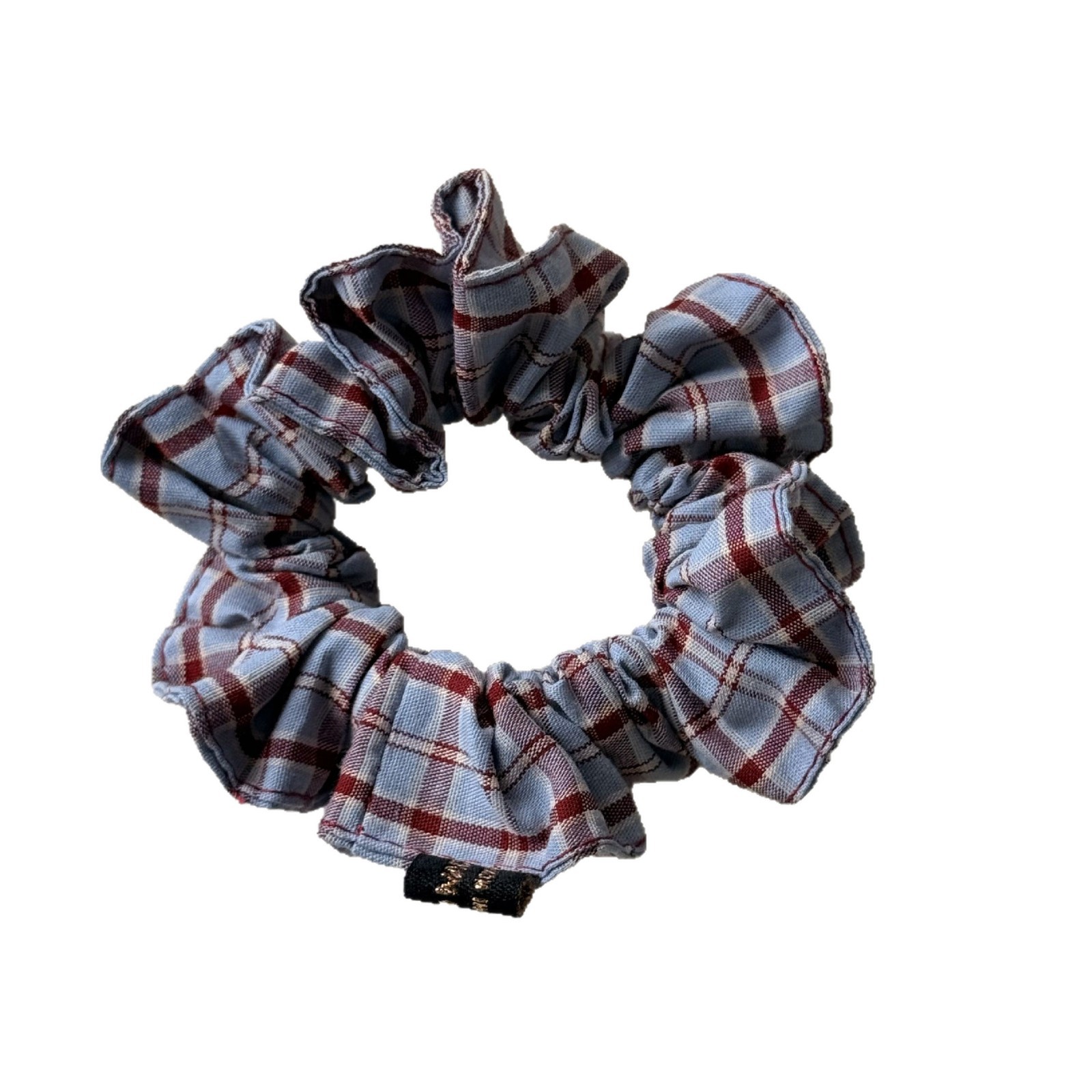 Koreanischer Retro Karo Blumen Scrunchie Für Damen Haargummi_voghion.com