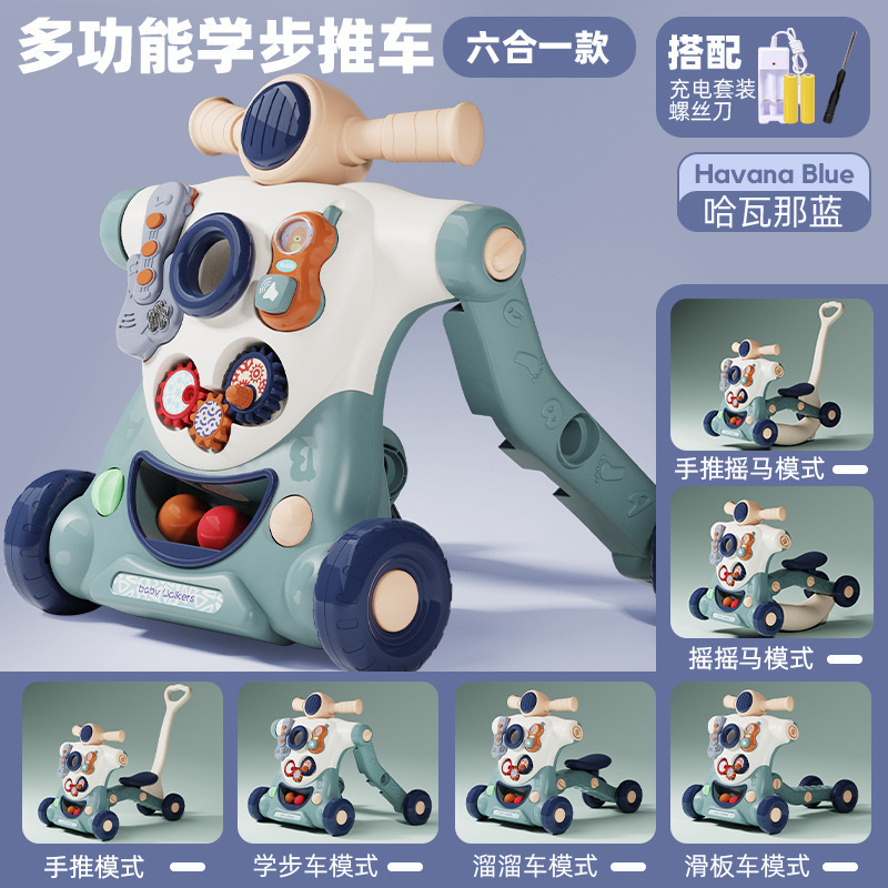 Caminante para niños Modo seis en uno deslizante de empuje manual andador para bebés cochecito para caminar para bebés regalo de juguete