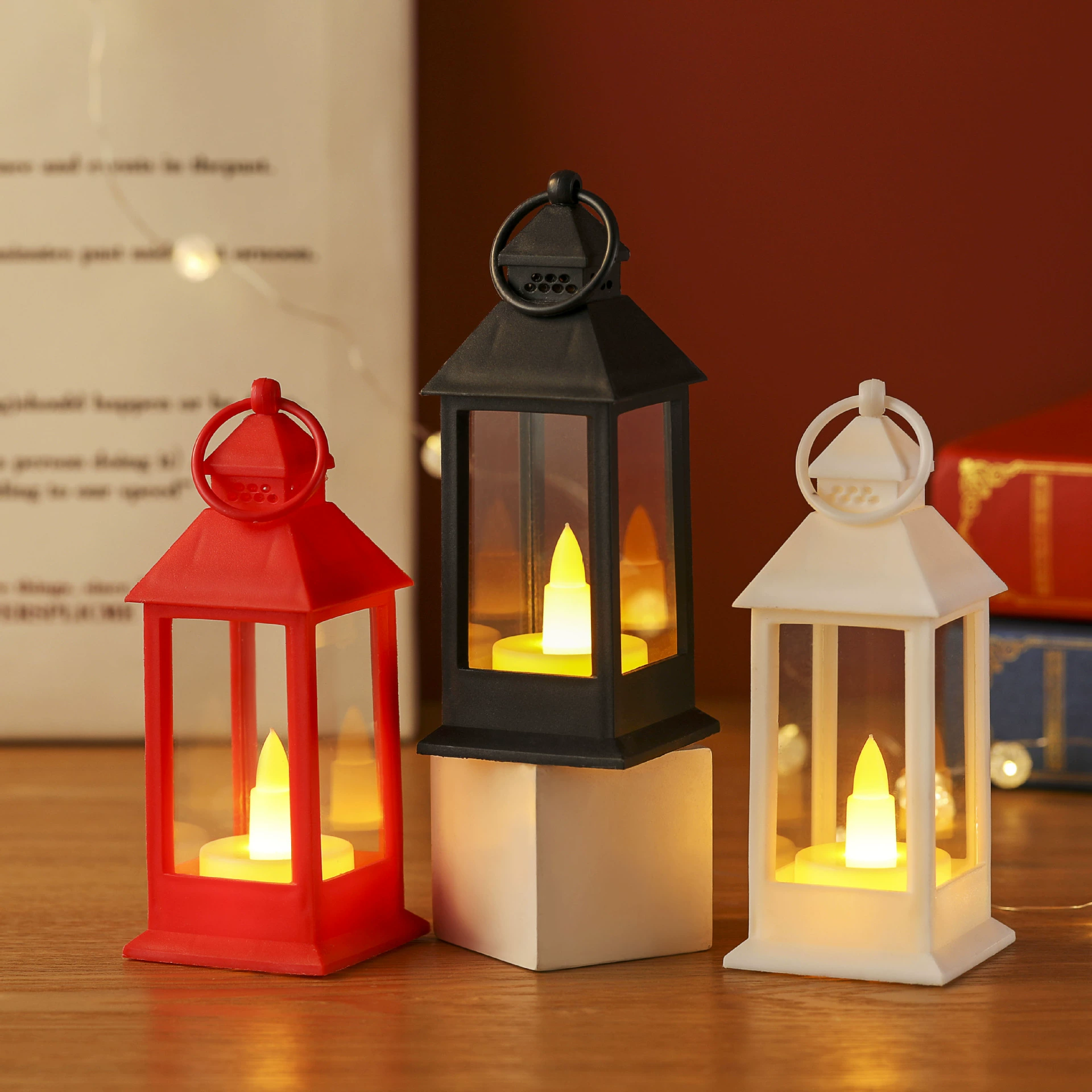 Европейский стиль лампа в стиле ретро Рождественская маленькая масляная лампа светящийся светодиодный ночник пластиковая свеча ветряная лампа настольные декоративные украшения