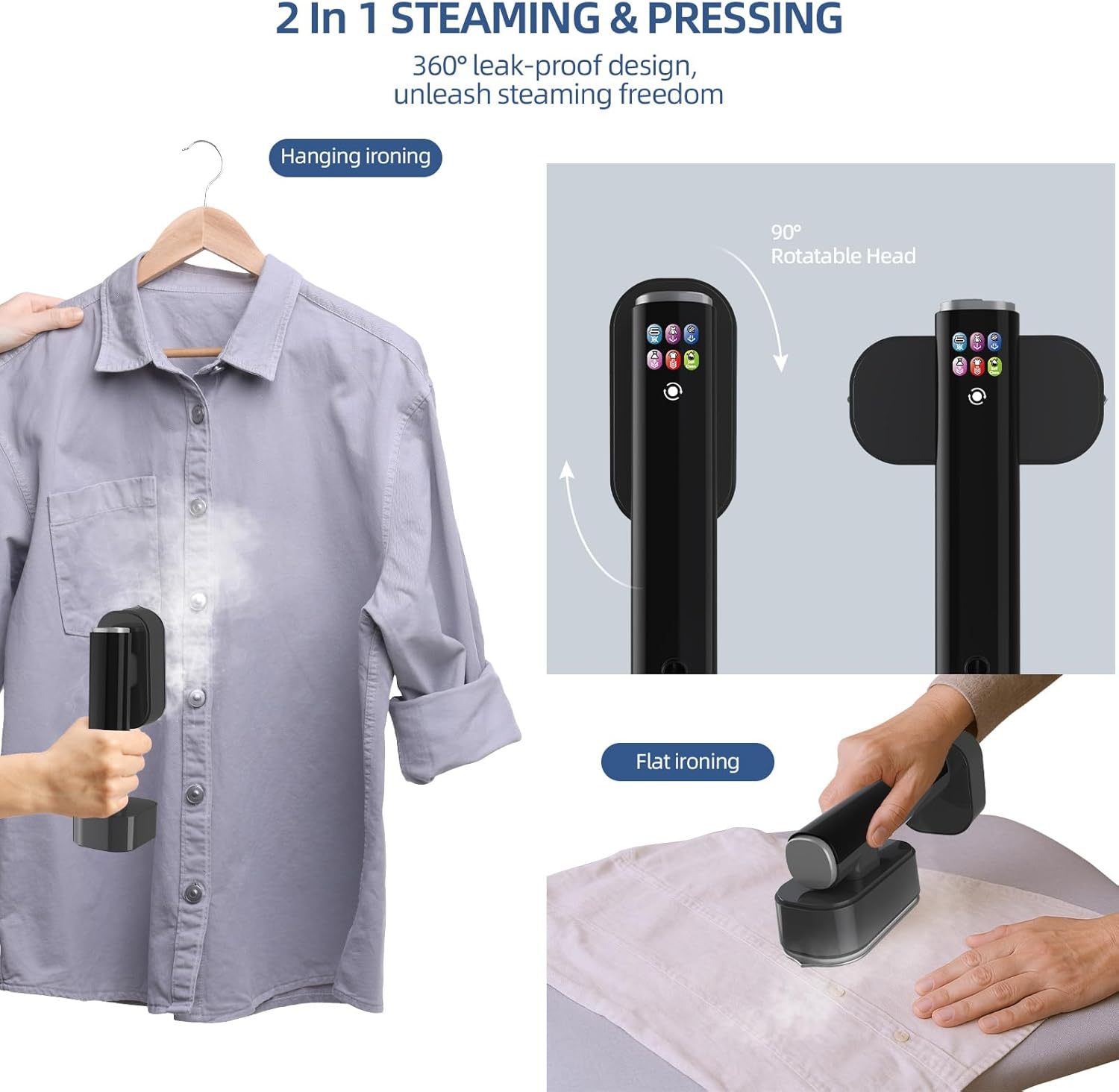 Household Vertical Fabric Steamer High Power Fast Wrinkle Remover_voghion.com