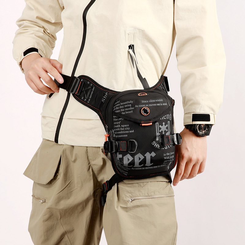 Bolso de cintura y pierna de ocio multifuncional Bolso de mensajero deportivo de ciclismo al aire libre multifuncional Bolso de hombro de nailon de moda para hombres y mujeres