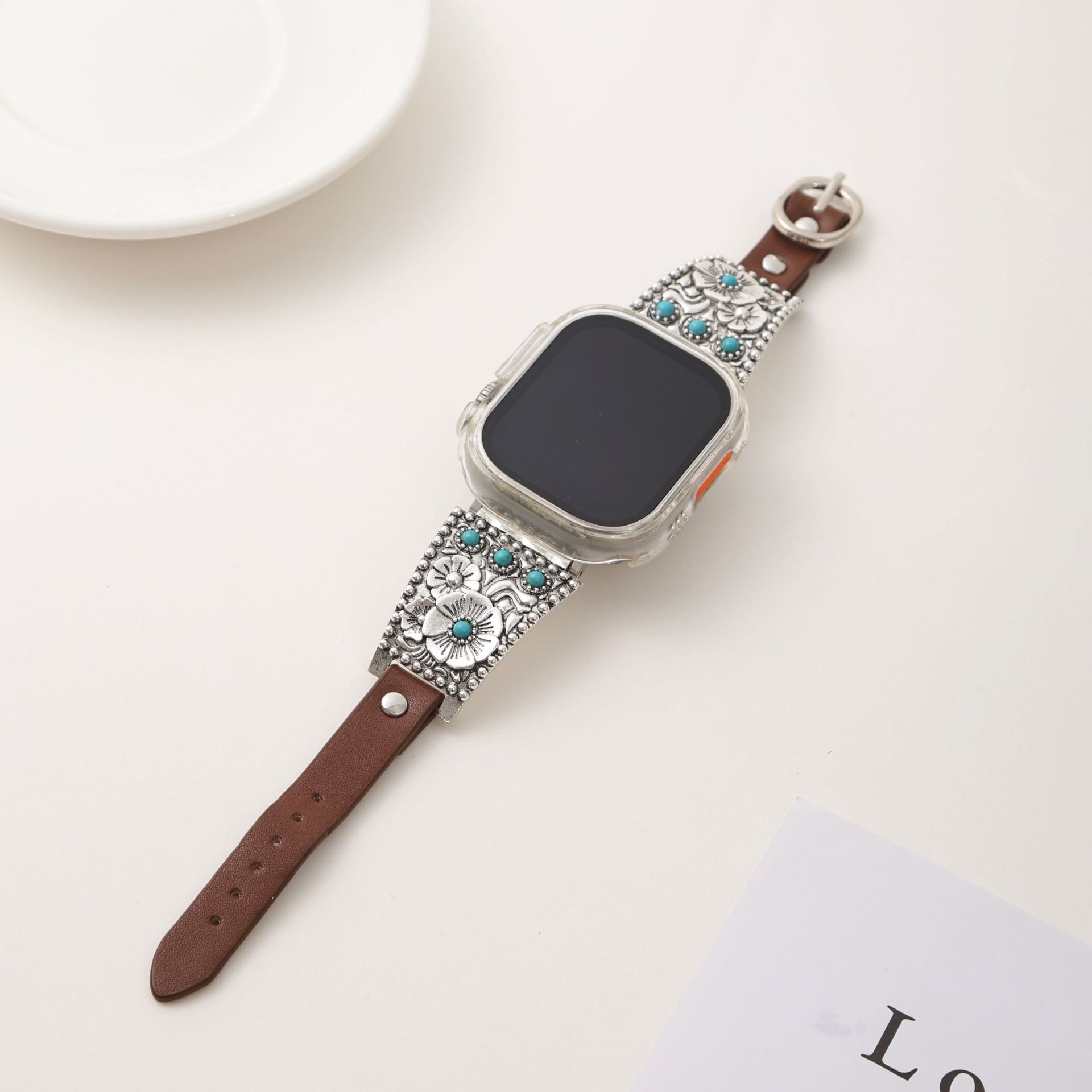 40g Weight iPhone Applicable Brands Zinc alloy Strap Material Watch Strap Classification 1 Piece Quantity Holiday, Daily Occasion Geometric Pattern Unisex Gender Retro, Ethnic Style, Bohemian Style Retro Ethnic Style Bohemian Geometric Zinc Alloy IPhone Watch Strap 5