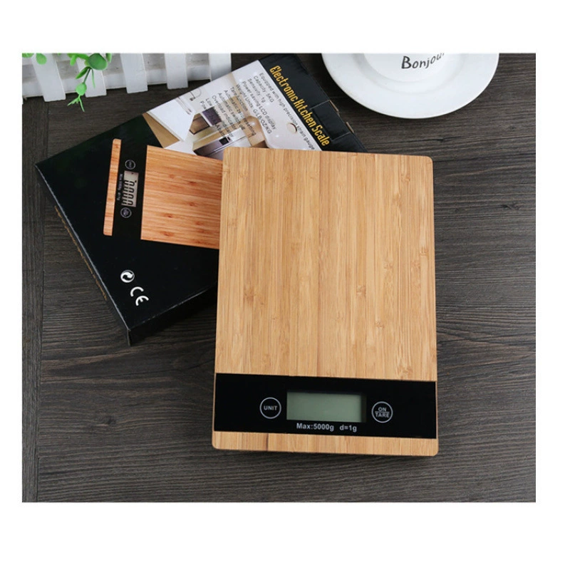Производитель весов из бамбуковой доски, прямые продажи, бамбуковая панель, высокоточные электронные кухонные весы, бытовые весы для выпечки пищевых продуктов, весы для лекарственных материалов