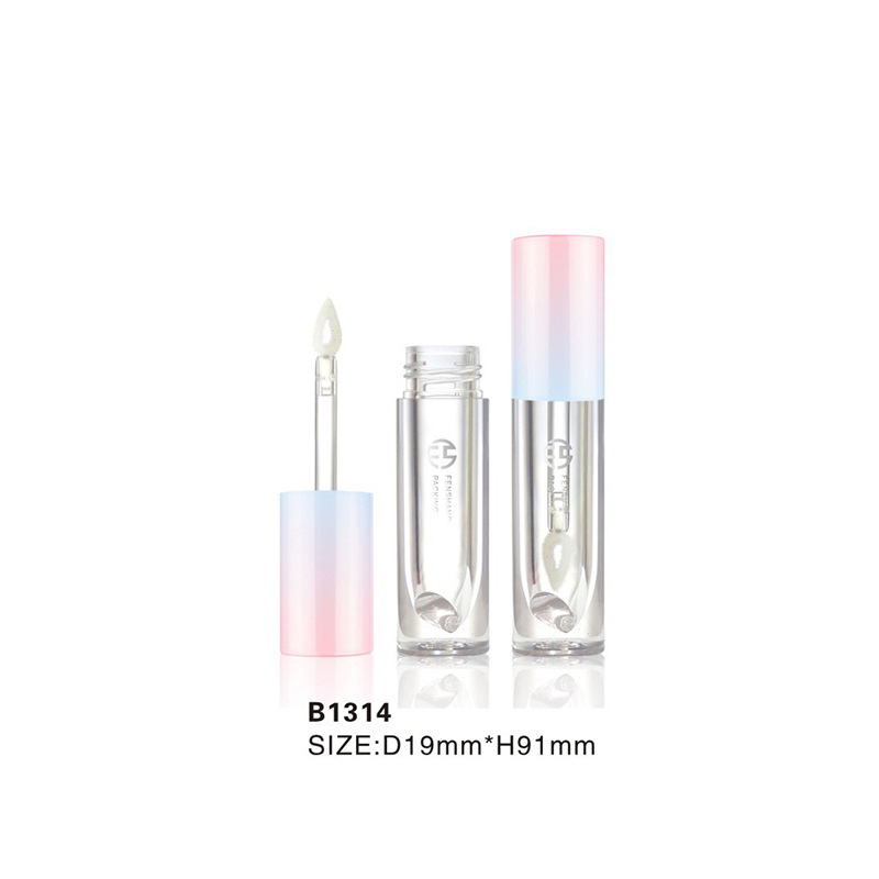 彩妆包材 简单大气唇彩管唇釉空瓶液体腮红管 透明刷杆可印刷logo