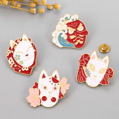 Cross-border Bestseller Demon Slayer Kimetsu no Yaiba Pin Metal Badge Backpack Accessory Direct Manufacturer Sale