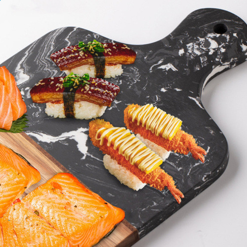 Artificial marble cheese cutting board, pastry chopping board, home use square wooden cutting board, steak plate, serving tray