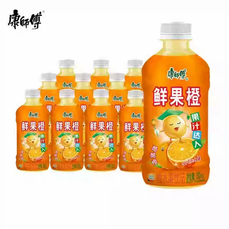 Газированная вода (Yuanqi Forest) витамин C апельсин и белый персик — 280 мл, пачка 24, 0 сахара 0 жира