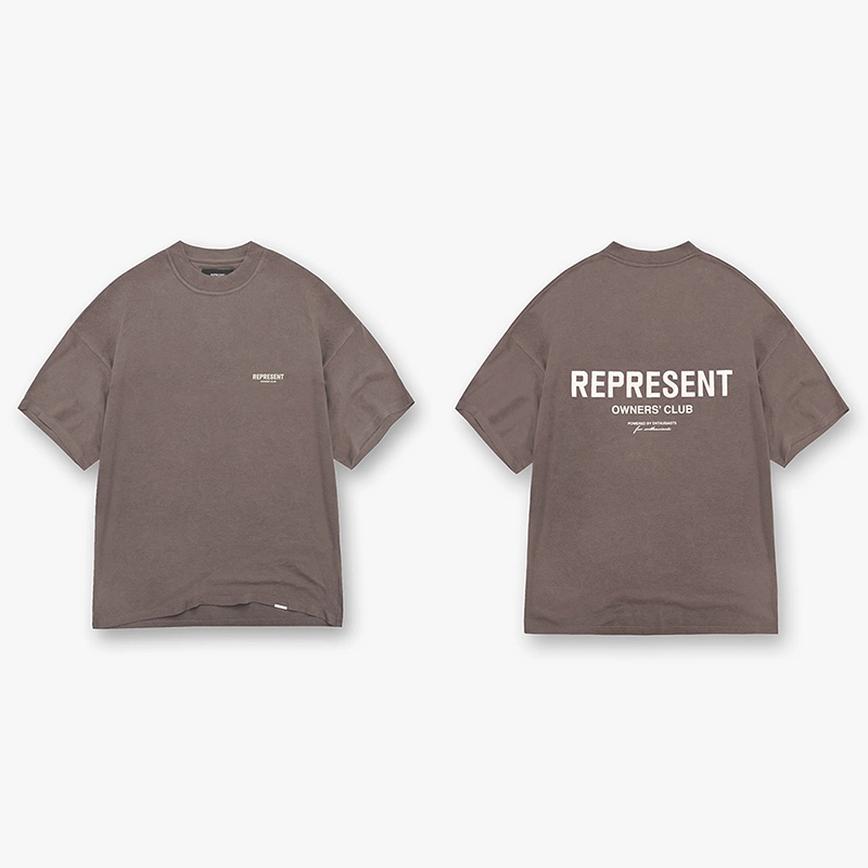 Alta calidad REPRESENTAR REP eslogan impresión color caramelo calle Americana dopamina verano manga corta Camiseta moda