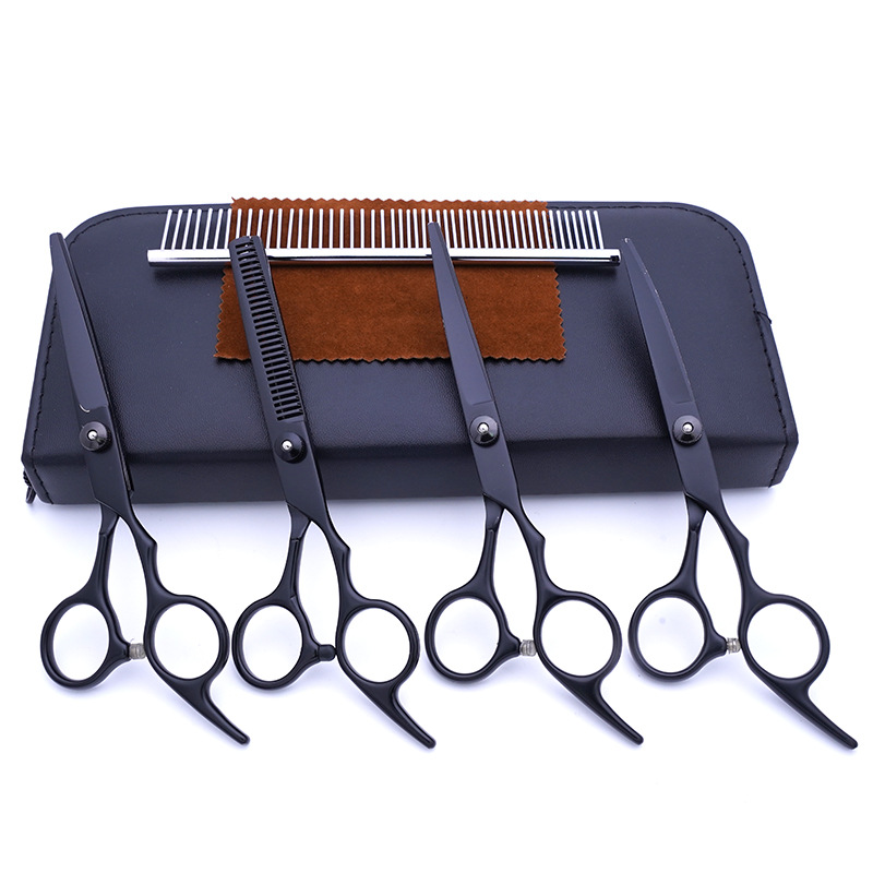 Directo de fábrica de acero inoxidable tijeras para mascotas perro belleza especial tijeras de corte de pelo Teddy corte de pelo traje