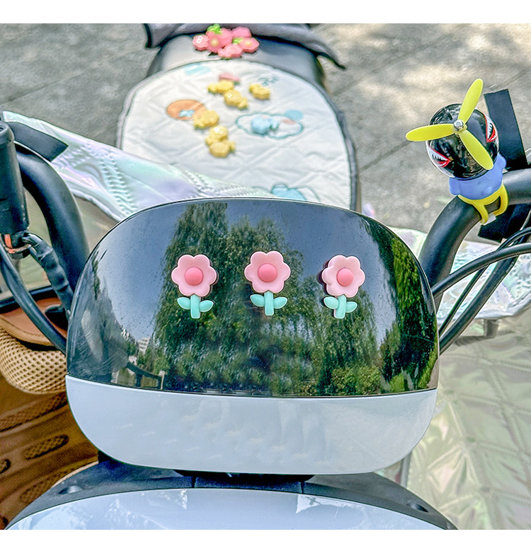 Electric Car Decoration 3D Flower Stickers