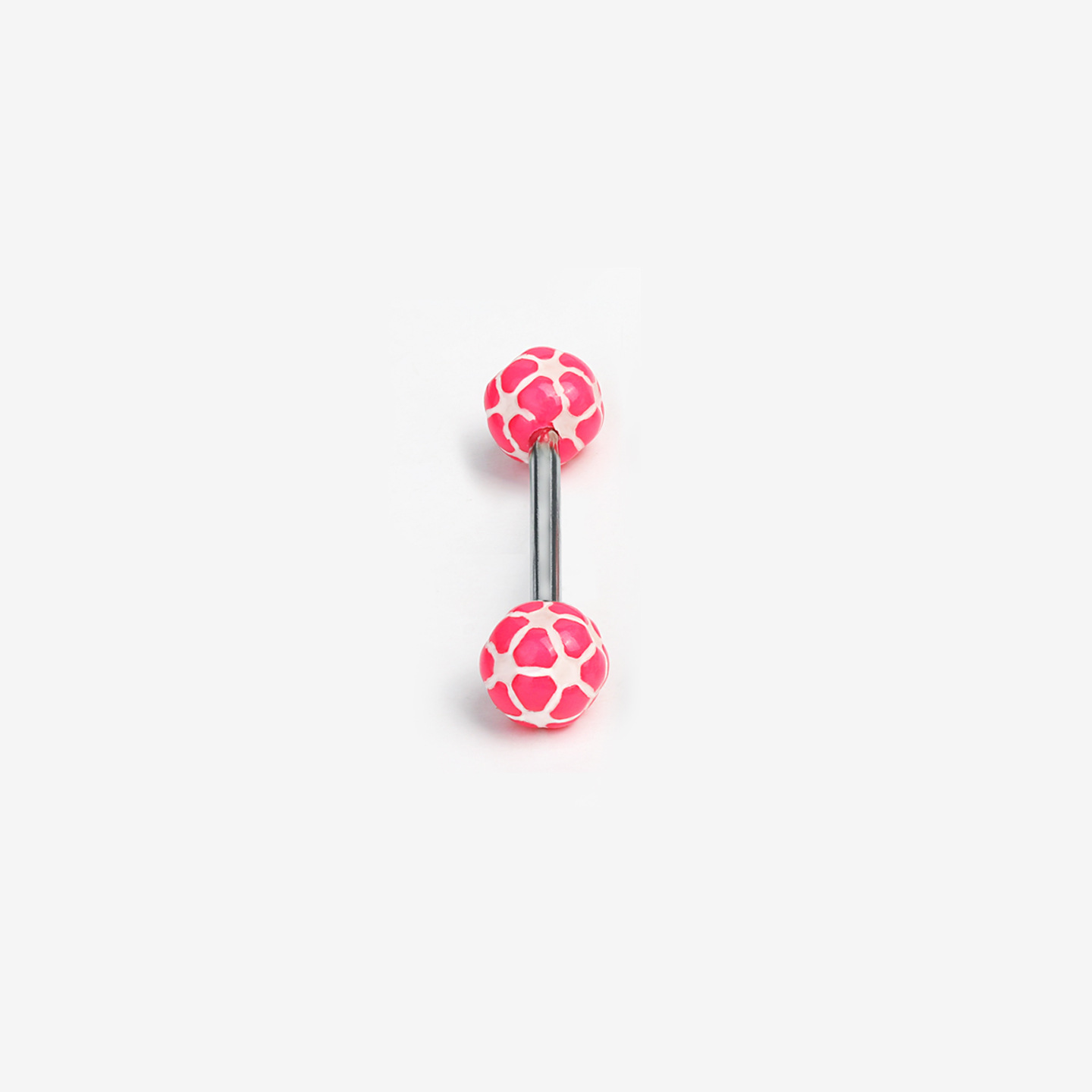 7-Color Contrast Football Tongue Barbell 20mm Length 1.6mm Thick Titanium Steel Externally Threaded Tongue Piercing Jewelry Wholesale detail image 16