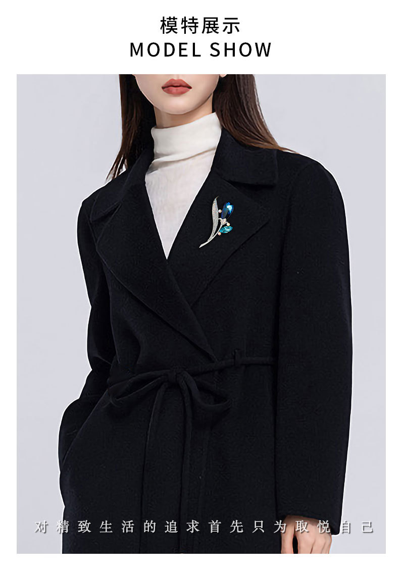 新款优雅水晶花朵胸针小众高档立体花卉别针送礼纪念西