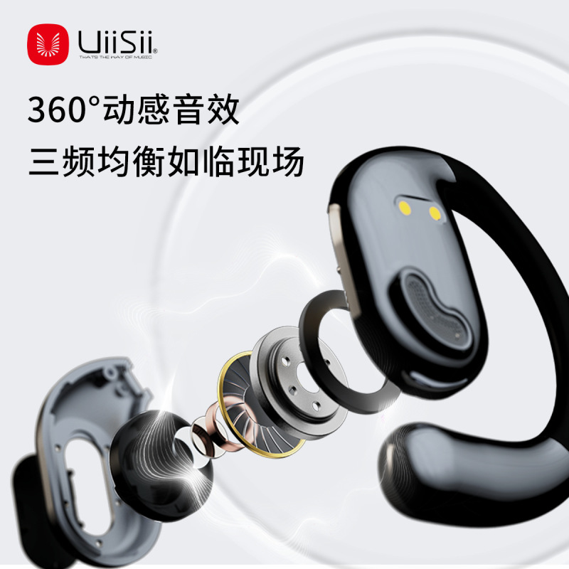 云仕OWS68真无线开放式蓝牙5.4高兼容低延迟三频动感音效运动耳机|undefined