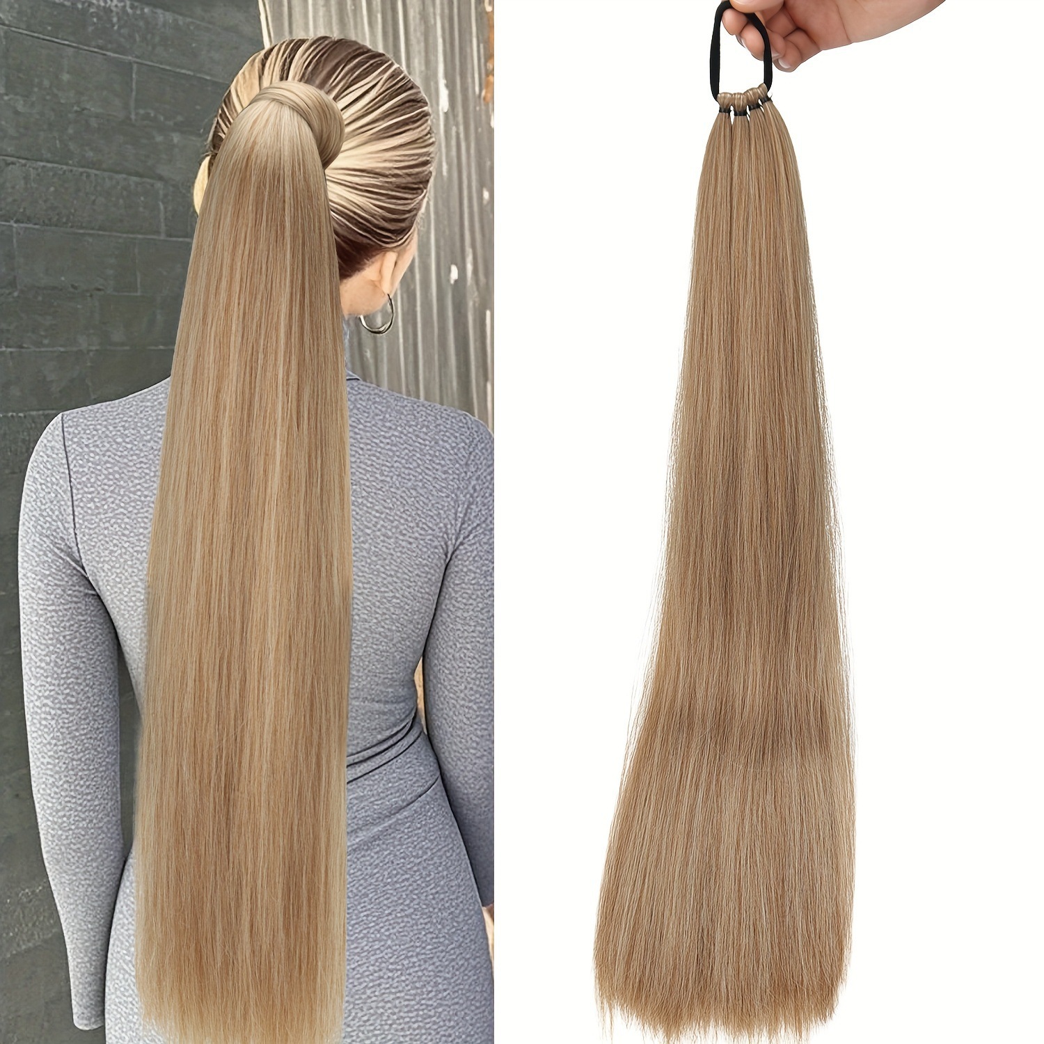 Entrar en el comercio exterior trenzado de cola de caballo, cola de caballo con correa al por mayor.