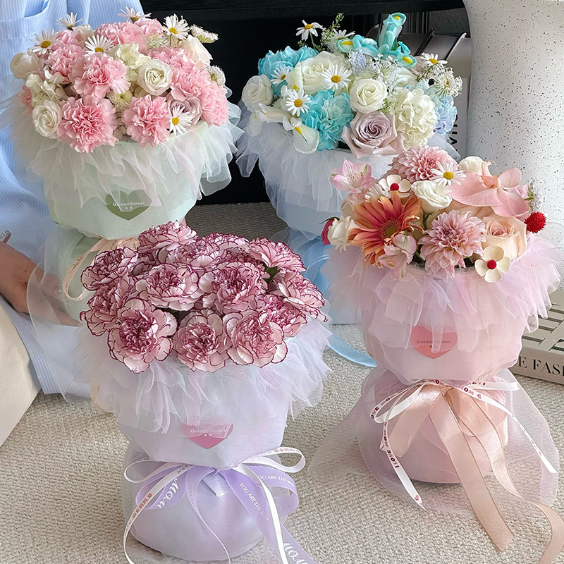 520 nuevo producto falda de pastel falda tutú hilo de dobladillo papel de embalaje de flores ramo de papel de embalaje hilo de flores papel de bricolaje