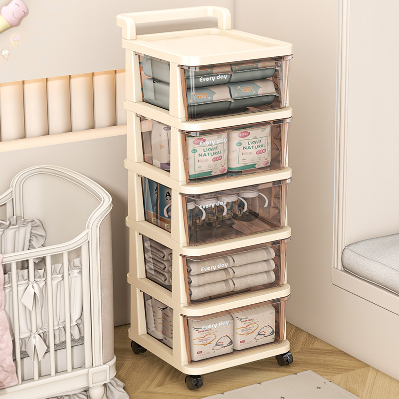 Drawer-type Storage Cabinet Storage Cabinet Multi-layer Baby Clothes Storage Box Household Living Room Snack Toy Storage Rack