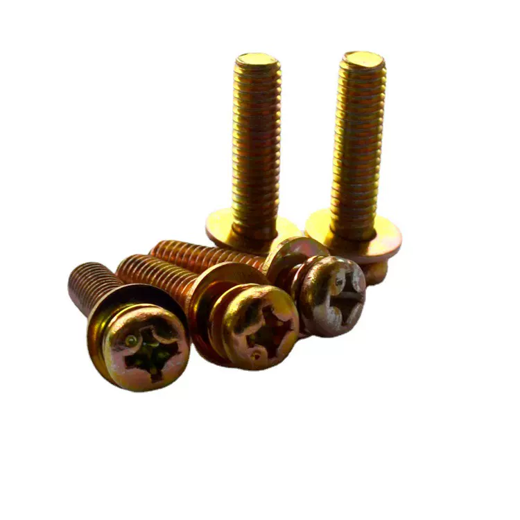 圆头十字带介组合螺钉球 带平垫弹垫三组合螺丝 盘头球面十字螺钉