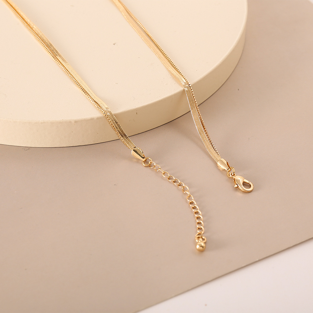new multilayer snake bone necklace wholesale creative personality clavicle chain necklacepicture5