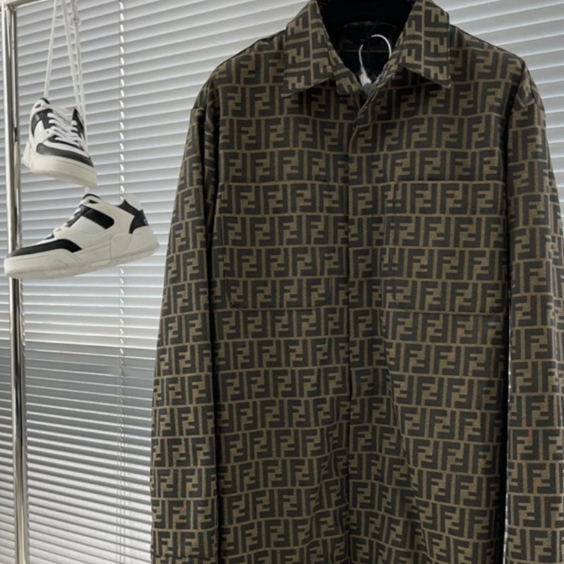 European Station 2023 New Double Ff Vintage Men's Denim Shirt Jacket American Style High-End Denim Jacket for Men