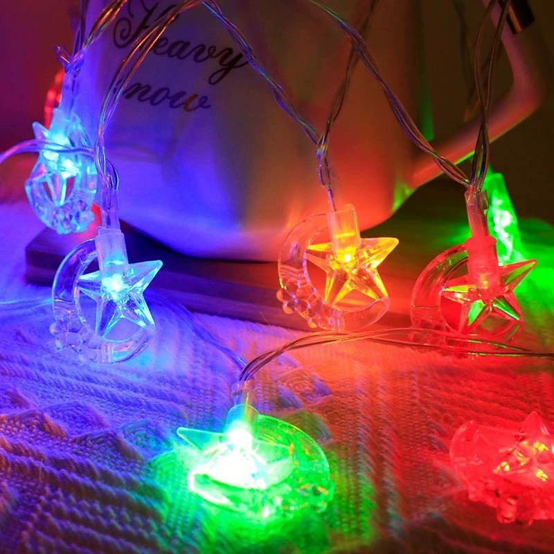 Фабричная оптовая LED цветная светодиодная гирлянда со звёздами, световой зонт звезды, луна в комнате, декоративный свет, праздничная лампа