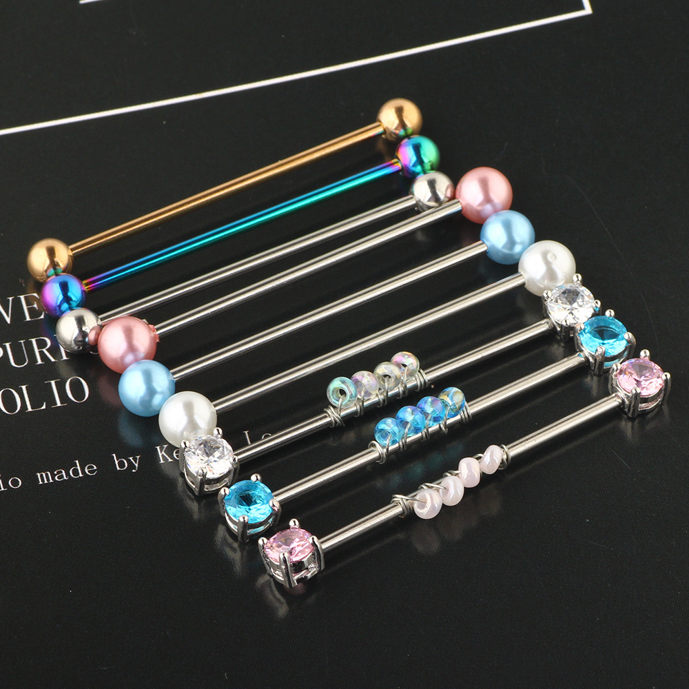Labret piercing jewelry detail image