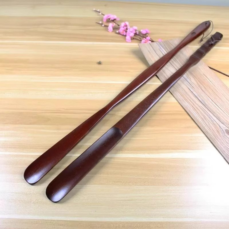 实木鞋拔子加长把鞋长柄家用老人不弯腰提鞋器孕妇穿鞋工具扒鞋溜
