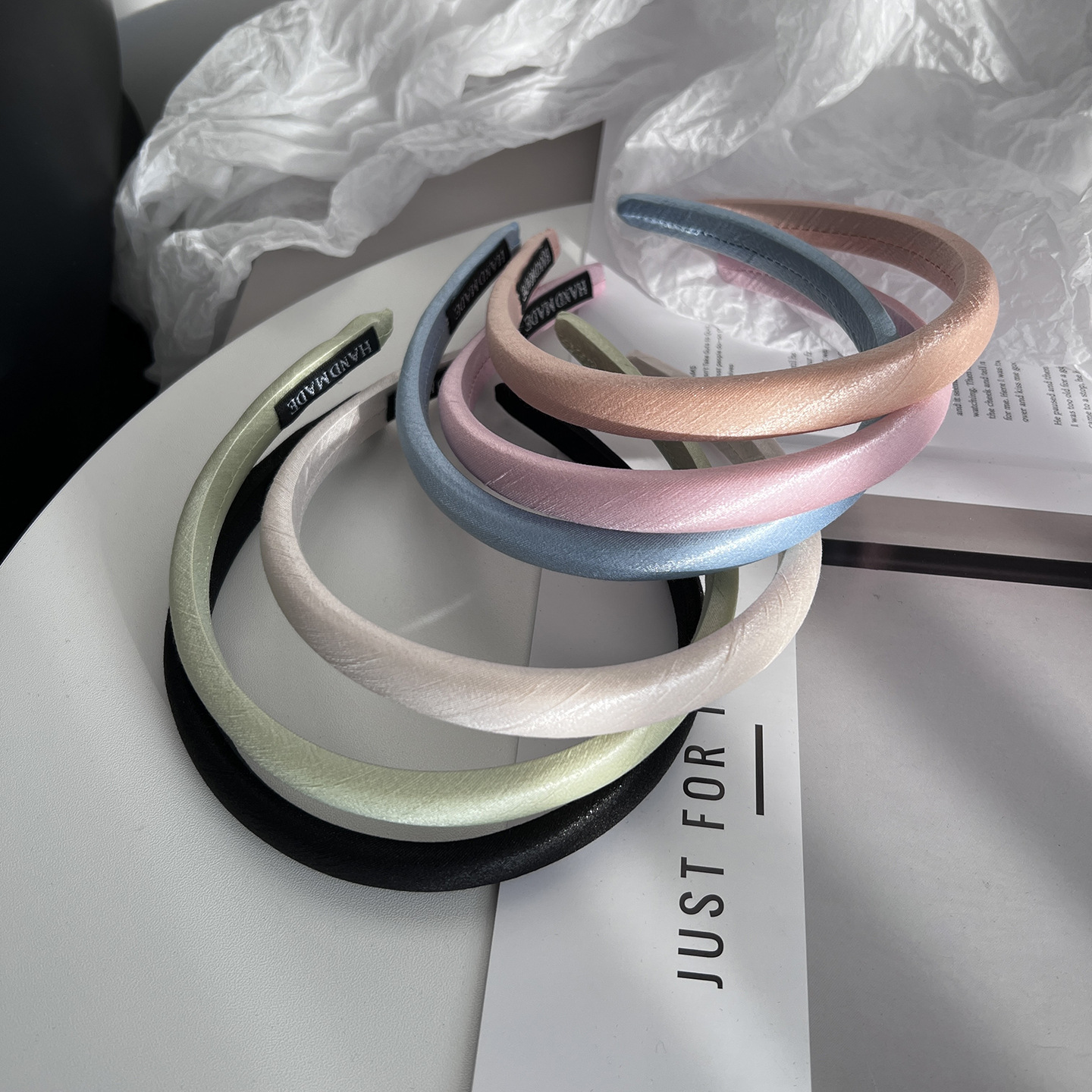 Exquisite Satin Headband For Women Solid Colour Minimalist Style_voghion.com