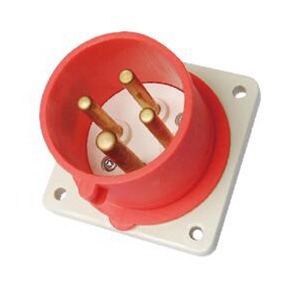 宁波正邦 16A-6H/380-415V~3P+E IP44 暗装工业插头 FP14441