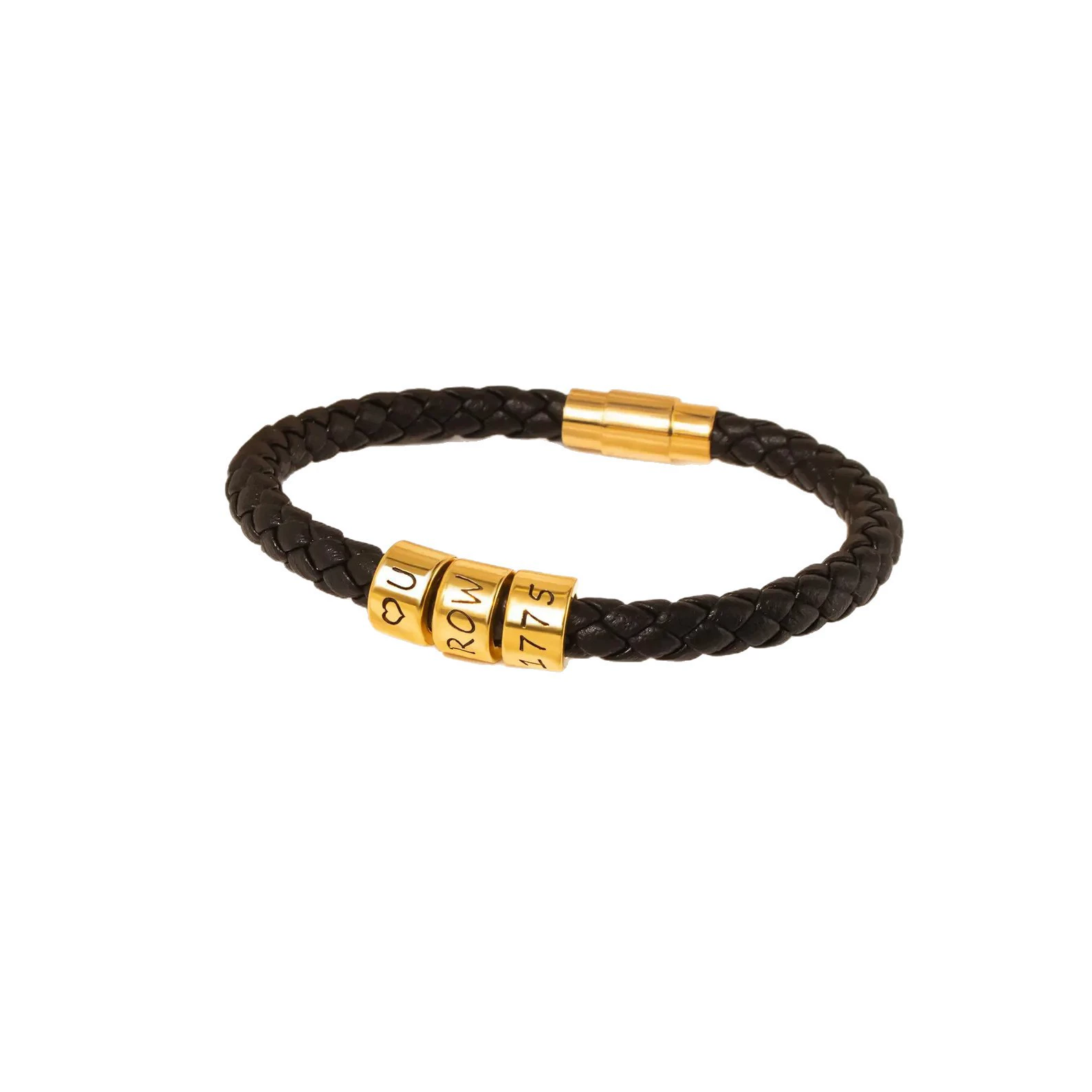 (Cross-border trading), men's black woven bracelet with letters, European style