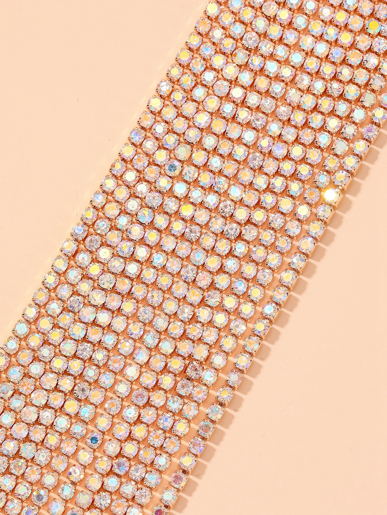 34g Weight Artificial Gemstones Inlay Material Earrings Classification Housewarming, Anniversary, Business, Wedding, Travel, Birthday, Festival Occasion Alloy Material Tassel Pattern Women'S Gender Diamond Design Fashion Style Silver Color Fashion Tassel Diamond Alloy Artificial Gemstones Earrings 4