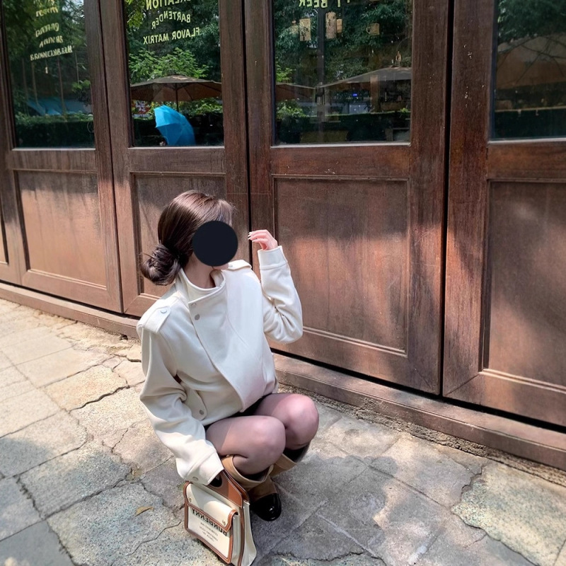 白巧恋人麂皮绒外套女冬季米白色设计感机车风宽松皮衣夹克上衣|undefined
