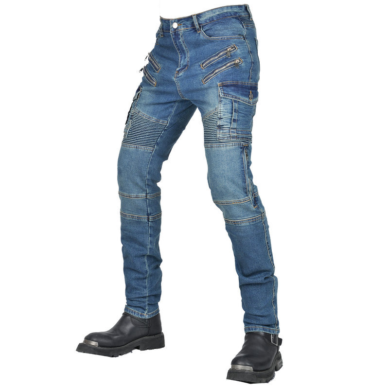 VOLERO JES-24 motocicleta jeans hombres motocicleta retro casual ajustable rodillera resistente a la caída pantalones de ciclismo