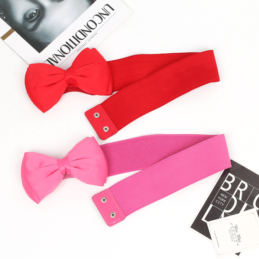 Cintura extra grassa e allargata Accessori elastici elastici Gonna decorativa Cintura per ragazze Ornamenti in vita con fiocco in chiffon_voghion.com