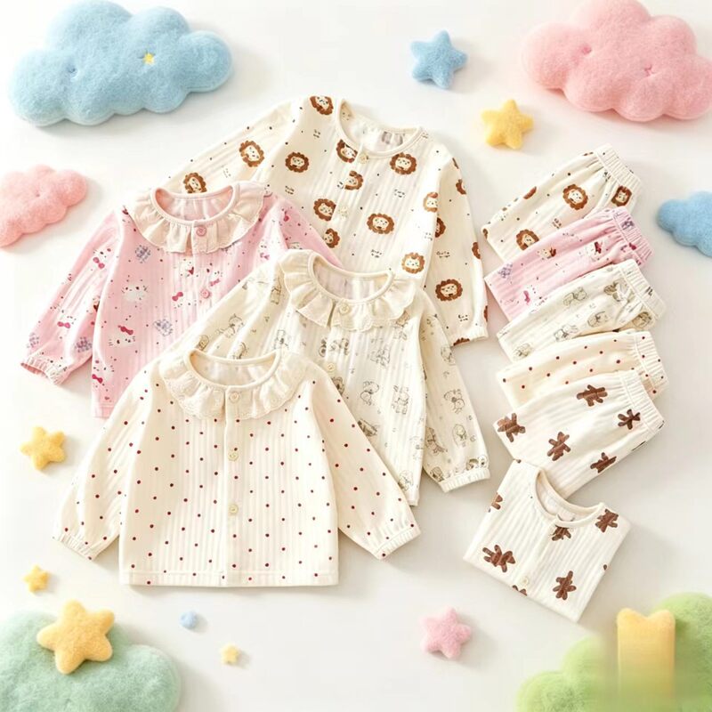 Summer Infant and Toddler Class a Pure Cotton Thin Set, Baby Summer Clothing, Air-Conditioning Clothing, Newborn Summer Set