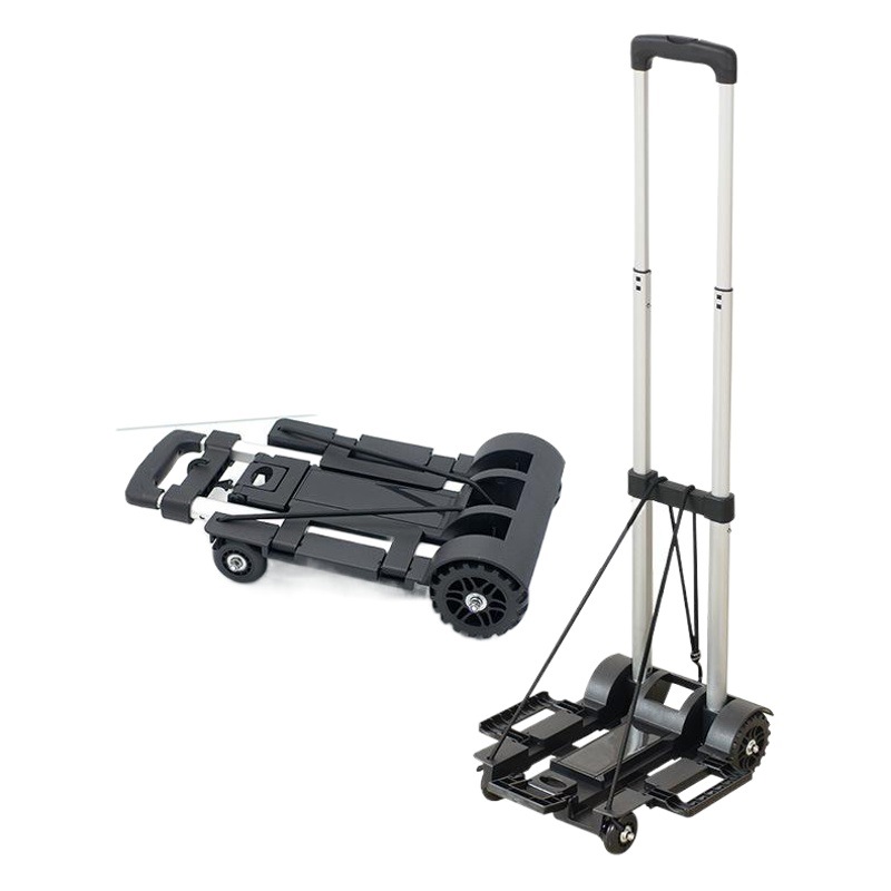 Foldable Trolley, Mini Aluminum Trolley, Household Portable Trolley, Supermarket Shopping Luggage Trolley Wholesale