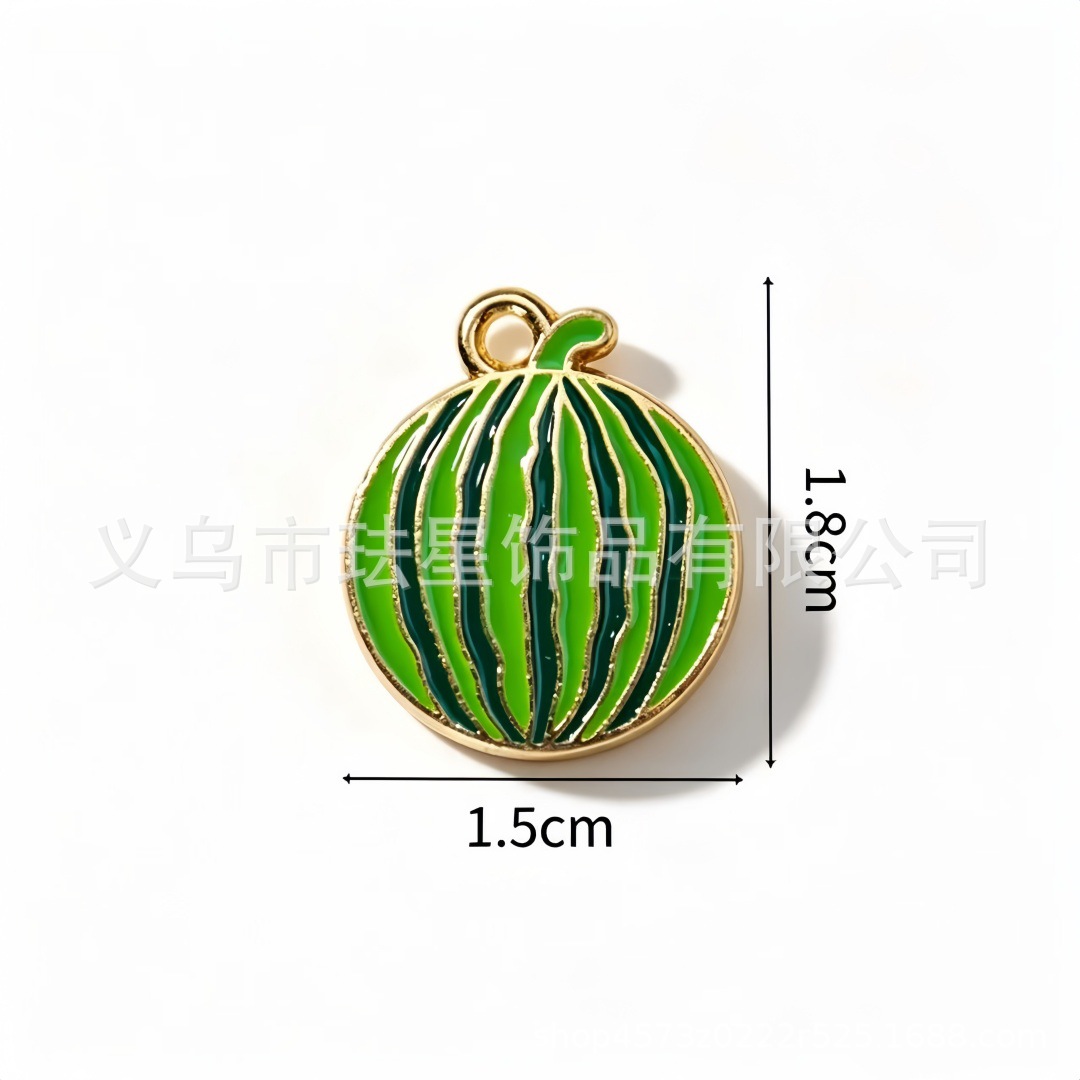 Colgante de frutas de aleación con gota de aceite, DIY pulseras y pendientes image 22