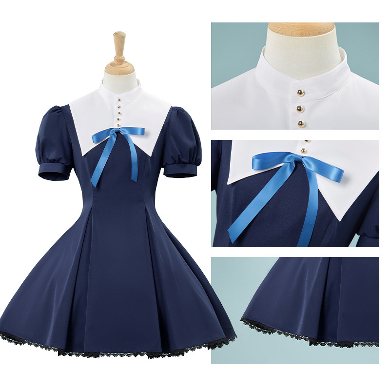 东京猫猫蓝泽薄荷cosplay女仆装显瘦短袖连衣裙短裙女日常cos衣服|undefined