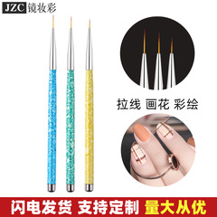 Wholesale metal rod nail thread pen set of 3, slim thread pens, nail pens, flower hook pens, painting pens