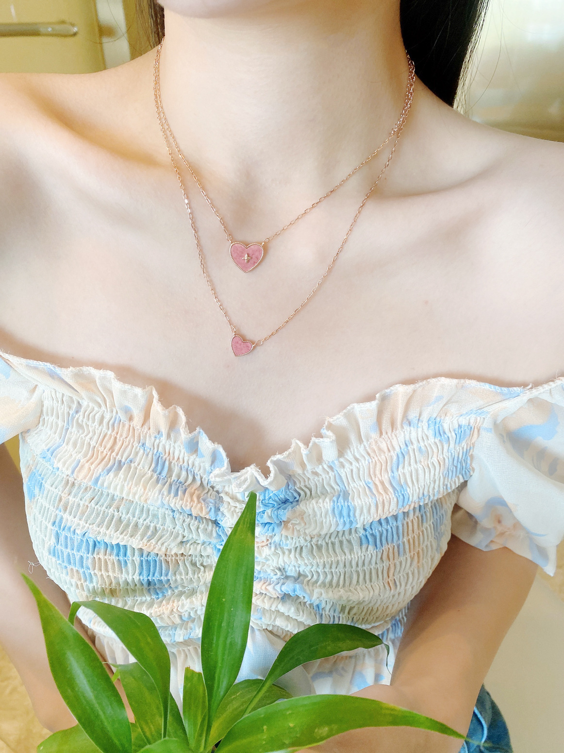 Artificial Gemstones Inlay Material Pendant Necklace Classification 1 Piece Quantity 925 Sterling Silver Artificial Gemstones Inlay Heart Shape Pendant Necklace