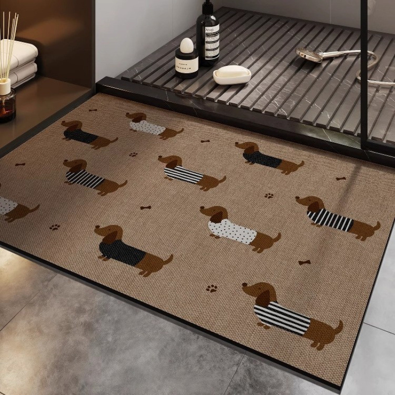 Cartoon Diatom Mud Floor Mat Bathroom Water-Absorbent Quick-Drying Door Mat Bathroom Floor Mat Toilet Household Foot Rub Anti-Slip Mat