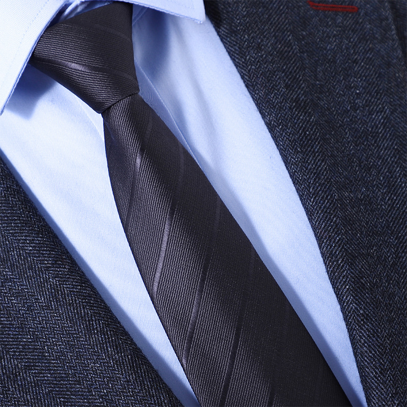 (핸드프린팅) 8cm 차콜그레이 타이