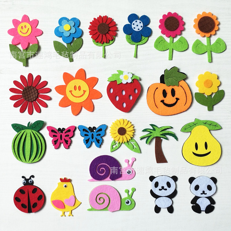 Kindergarten Background Wall Stickers Non-Woven 3D Stereo Felt Wall Stickers Decorative Personalized DIY Supplies