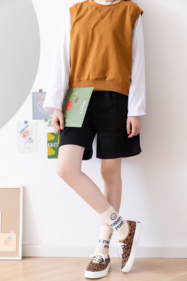 Korean College Style Love Smiling Face Sports Spring And Summer Thin Couple Socks Wholesale display picture 6