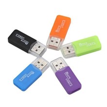 工厂批发直销 冰爽USB2.0高速读卡器 电脑 手机TF外置读卡器便携