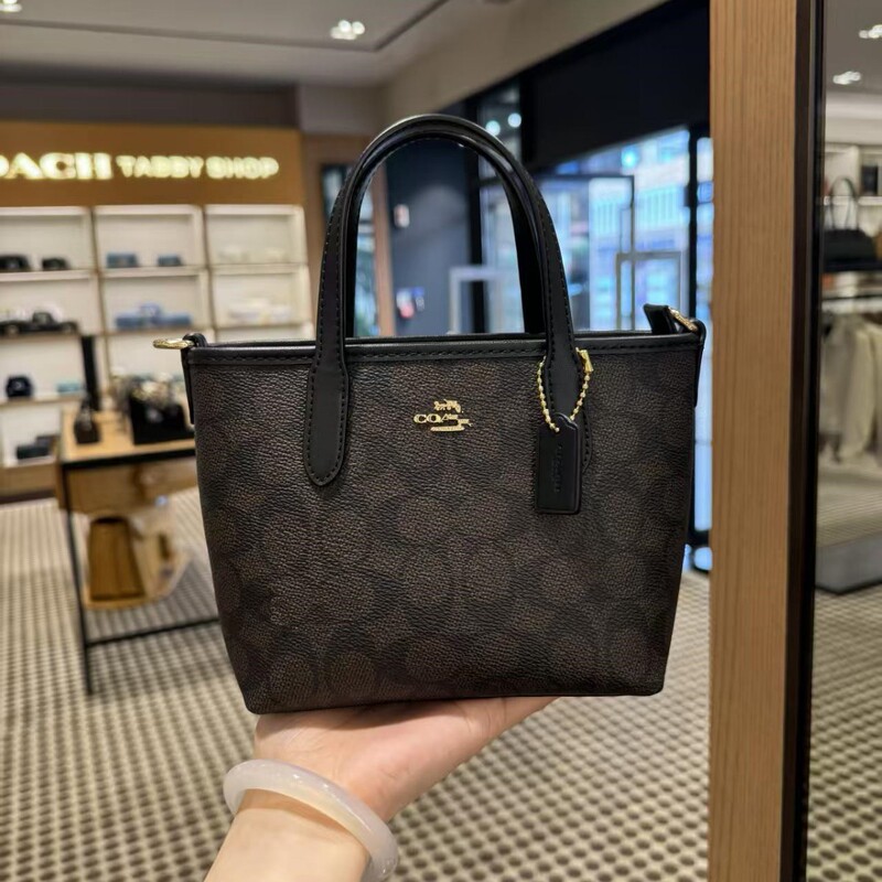 Koujia City15 Tote Bag Classic Print Shopping Bag Women's Bag Mini Single Shoulder Crossbody Bag Trendy Handbag